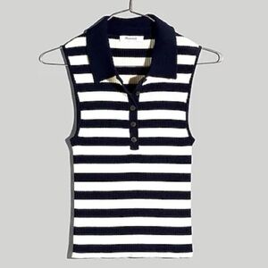 Blue And White Striped Size Large MadeWell New With Tags
